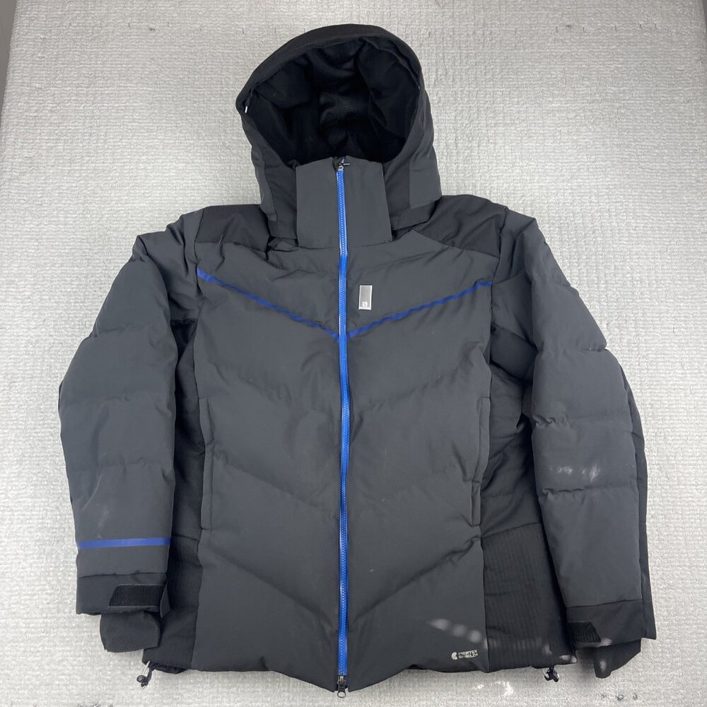 Salomon Men XL Advanced Skin Dry 20k Down Jacket Coat Black Pertex Shield+